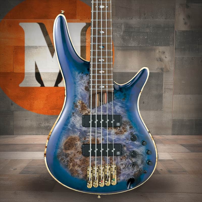 Ibanez SR Premium 5 String Electric Bass w/Bag - Cerulean Blue Burst (SR2605CBB) image 1
