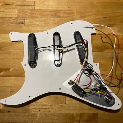 Loaded Strat Style Pickguard- White **FREE Shipping** image 4