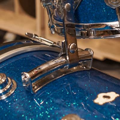 Camco 12/14/18" Drum Set - 1960s Blue Glass Glitter image 6