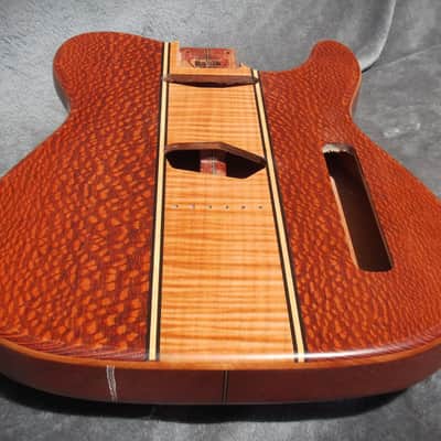 Babik Custom Telecaster Style body, Long board style, Lacewood on Mahogany Light weight, Handmade 2026 image 8