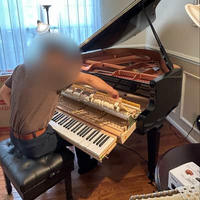 Young Chang Pramberger PG-157 Baby Grand Piano Early 2000's - Gloss Black image 6