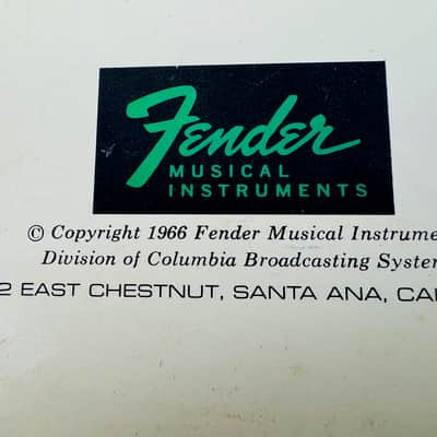 Fender Telecaster & Esquire Instruction Manual (CBS Era), Complete! 1966 image 3