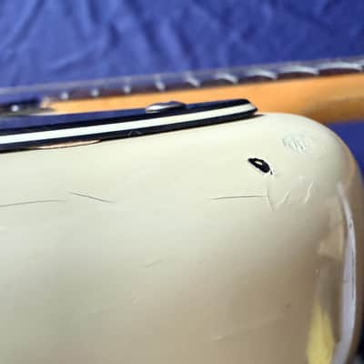 1977 Fender Stratocaster USA Olympic White All Original S7 Serial Vintage Hard Case image 12