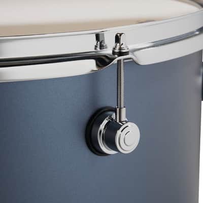 Drum Workshop DW Design Series 4-Piece Maple Shell Pack, Blue Slate w/Chrome Hardware image 5
