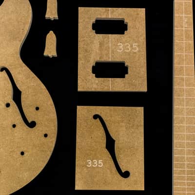 Guitar Templates ~ 335 ~ 1/2" MDF ~ CNC Router Set w/ Neck image 3