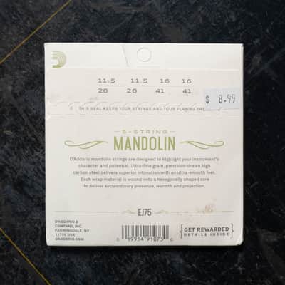 D'Addario EJ75 Mandolin Phosphor Bronze Med/Heavy 11.5-41 image 2