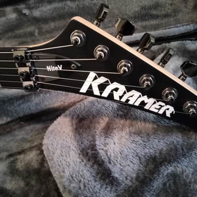 2021 Kramer Nite-V Plus (Floyd Rose)-Kramer OHSC-Jet Black Satin image 6