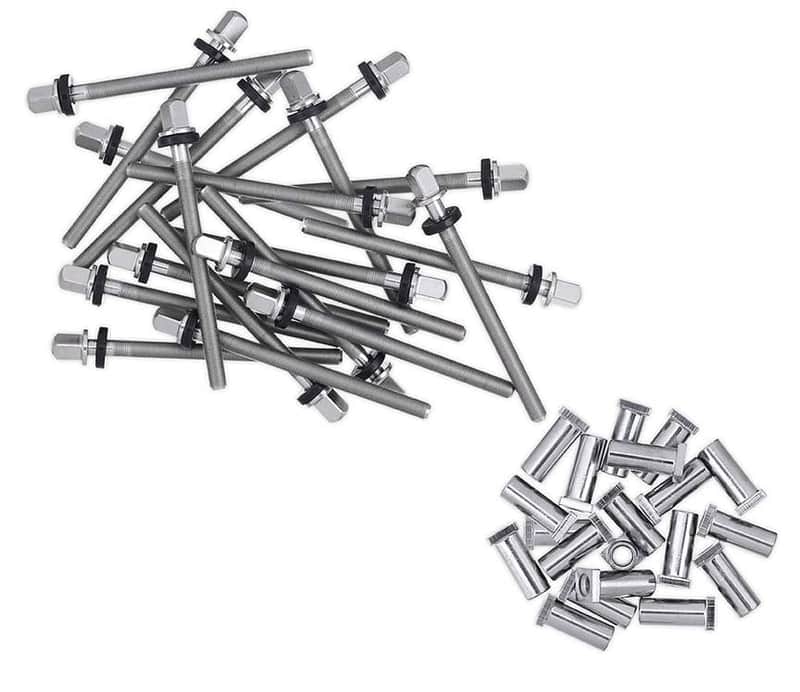 DW True Pitch 50 Tension Rod w/ Receiver Nut for 6" Deep Snare Drums (20 Pack) image 1