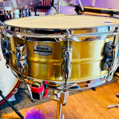 Yamaha RRS-1455 Recording Custom 5.5x14" Brass Snare Drum 2016 - Present - Brass/Chrome image 1