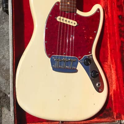 1964 Fender Musicmaster Olympic White OHSC 24"scale image 1