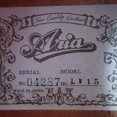 Aria LW-15 dreadnought acoustic guitar 1987 JAPAN image 11