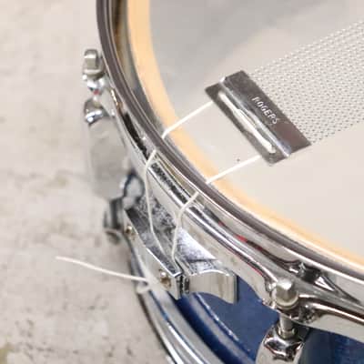 Rogers Holiday Powertone 5x14" Snare Drum Blue Sparkle Vintage 1960's Cleveland image 13
