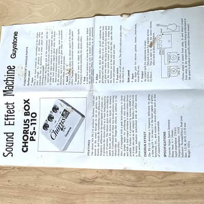 70‘s Guyatone Chorus Machine PS 110 made in Japan with OB and instructions image 7
