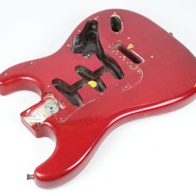 RARE 1979 Vintage Fender Stratocaster ~Killer RELIC~ Factory Wine Red Ash BODY Strat USA 1970s CBS Era image 9