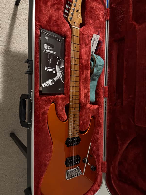 Ibanez AZ2402 Prestige Roadster Orange Metallic MIJ w/ Original Hard Case - Roadster Orange image 1