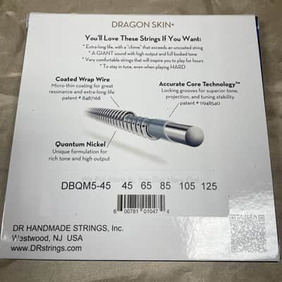 DR Dragon Skin + (5 String), Coated Nickel 45-125 MULTI-SCALE image 2