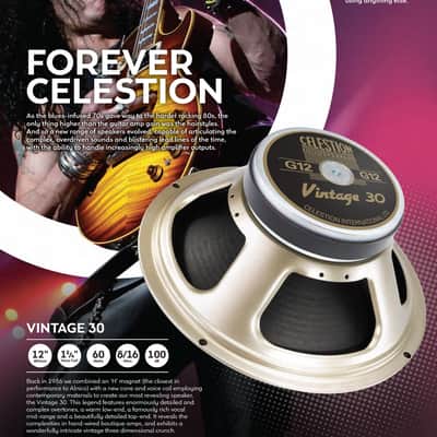 Celestion VINTAGE 30 12" 16ohm 60W Ceramic Magnet Guitar Speaker 100dB 75Hz image 2