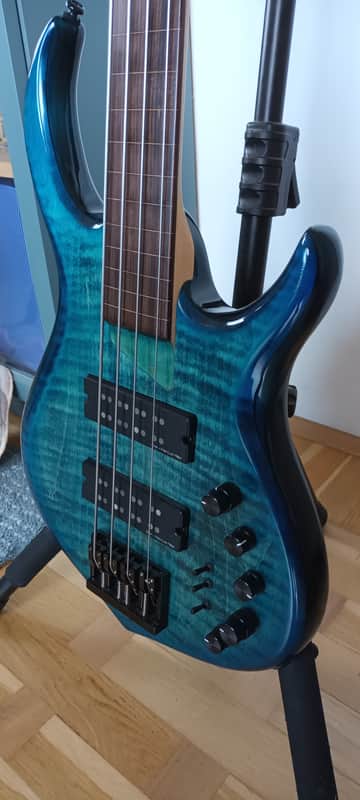 Sire 2nd Generation Marcus Miller M7 TBLB Alder 4-String with Fretless Ebony Fingerboard - Transparent Blue Burst image 1