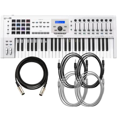 Arturia KeyLab MkII 49 MIDI/USB/CV Controller - White - Cable Kit