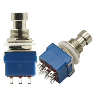 3PCS 3PDT Footswitch 9Pin Guitar Effects Pedal Box Stomp Foot Metal Switch True Bypass image 5