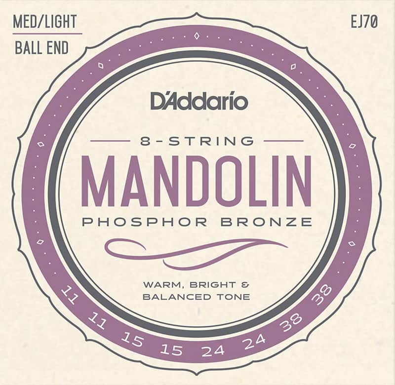 D'Addario EJ70 Phosphor Bronze Mandolin Strings, Ball End, Medium/Light, 11-38 imagen 1