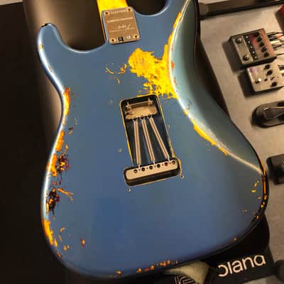 Fender Stratocaster Custom Shop 1960 Relic Limited Edition LP Blue/Sunburst 2016 - Lake Placid Blue over Sunburst image 7