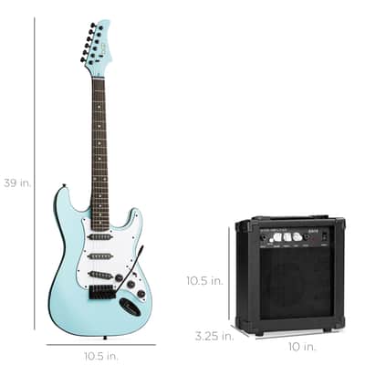 Best Choice Products Beginner Electric Guitar Kit w/ Case, 10W Amp, Tremolo Bar - 39in-3 Color Sunburst image 12