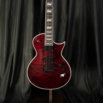 ESP LTD EC-1000 QM with Ebony Fretboard 2025 See Thru Black Cherry image 3
