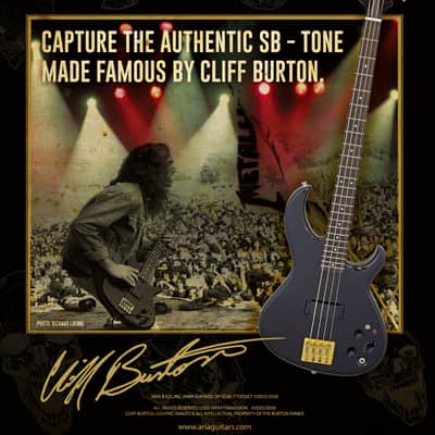 Aria PRO II - Cliff Burton - SB-CLB Signature Bass guitar (SPECIAL ORDER) image 9
