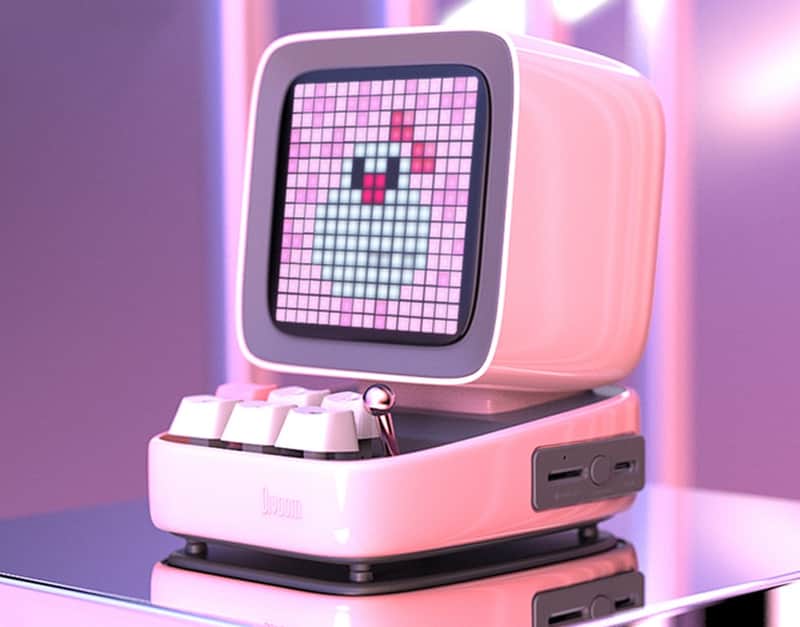 Smart Retro Pixel-Art Bluetooth Portable Speaker / Alarm Clock + Apps image 1