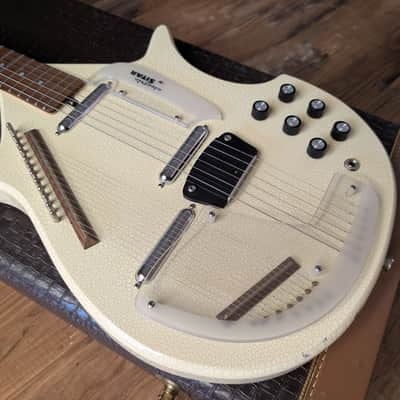 Jerry Jones Electric Sitar Guitar Harder To Find Gator White Crackle W/OHSC CLEAN! USA image 1