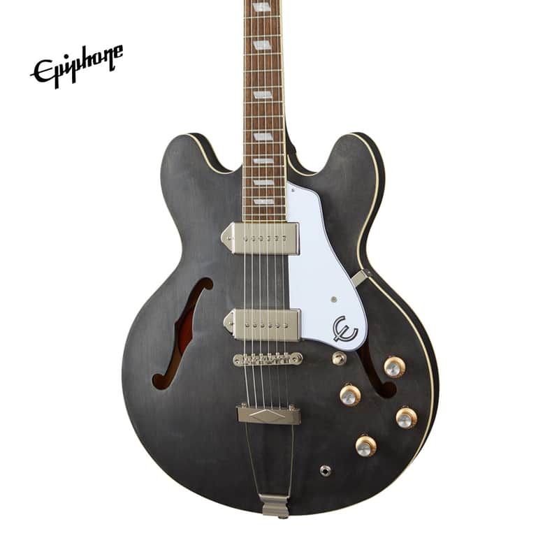 Epiphone Casino Worn Hollowbody Electric Guitar - Worn Ebony image 1