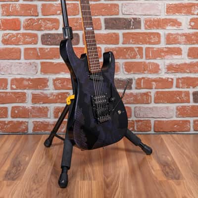 ESP M-II Deluxe Blue Snakeskin 1992 w/Hard Shell Case image 3