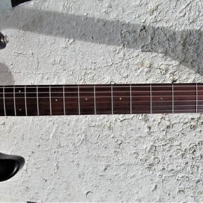Rhythmline Mosrite Copy Guitar,  1960's  Japan, Sunburst, Case, Beautiful image 12