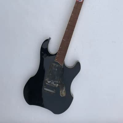 Glossy Black Maple Wood DIY Guitar Neck with Solid Body image 2