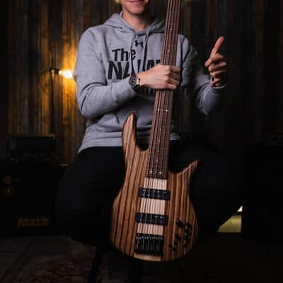 Fodera Monarch 5 Elite 38th Anniversary Zebrawood 2022 image 18