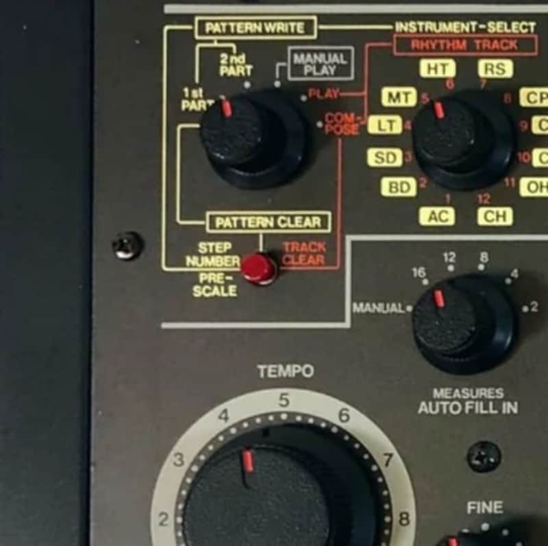 Roland TR-808 - Track Clear Red Button - Shiny Red image 1