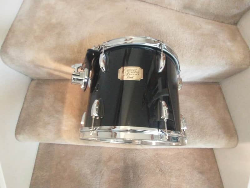 Pearl Export series 13 round x 11 inch rack tom gloss black, ISS mount excellent condition! image 1