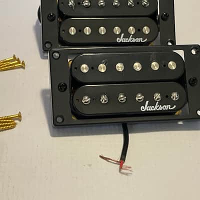 2020 Era Jackson Belcat Black Neck & Bridge Guitar Humbucker Pickup Set image 2