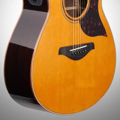 Yamaha AC3R Acoustic-Electric Guitar (with Gig Bag), Vintage Natural image 4