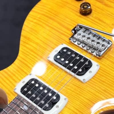 PRS SE Santana Flame Maple Veneer Top Santana Yellow Electric Guitar w/Bag image 11