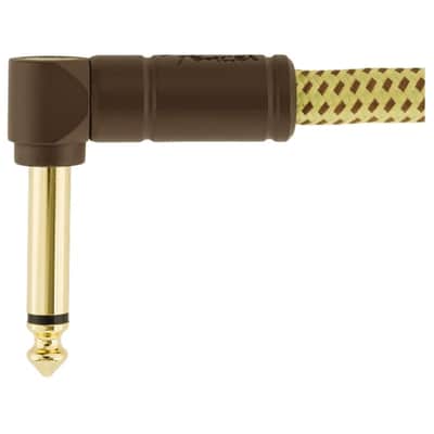Fender Deluxe Series Instrument Cable, Straight/Angle, 15', Tweed image 3