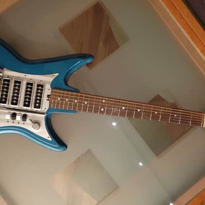 1966 Teisco Del Rey ET-460 "Shark Fin" - Metallic Blue image 1