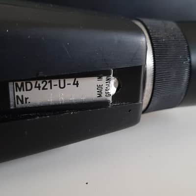 Set of 2x Sennheiser MD 421-U4 matched serials Cardioid Dynamic Microphones 1960s - 1990s - Black image 11