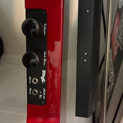 Stagg 3/4 electric upright bass 2025 - Transparent red image 3