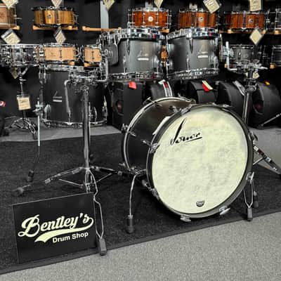 SONOR Vintage Series 4-Piece 10/12/14/20 Drum Kit Set in Black Onyx with SKB Soft Cases image 1