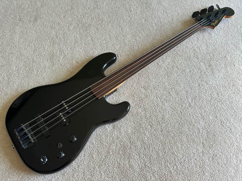 Vintage Fender Contemporary Jazz Bass Special Fretless 1989 MIJ Japan Black