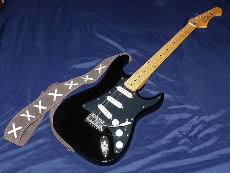 B.C. Rich U.S. Series STIII David Gilmour 'Black Strat' custom tribute image 1