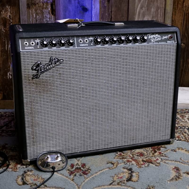 Fender '65 Twin Reverb Reissue 85-Watt 2x12" Guitar Combo 2008 - Black AC072543 with Footswitch image 1