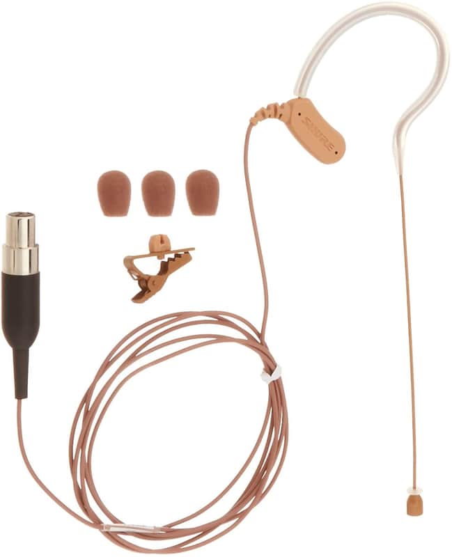 Mint Shure MX153C/O-TQG Omnidirectional Earset Headworn Microphone, Cocoa image 1